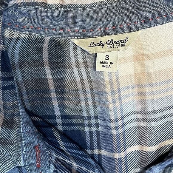 LOT of 3! Women Flannel Lucky Brand Cloth & Stone Joy Joy 2 Tops/1 Cardigan Sz S - Picture 14 of 16